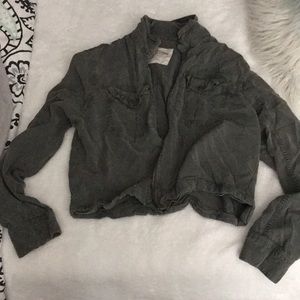 Cropped jean jacket